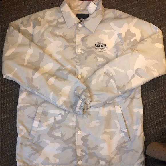 vans torrey jacket white camo